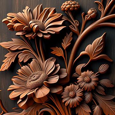 3D model flowers (STL)